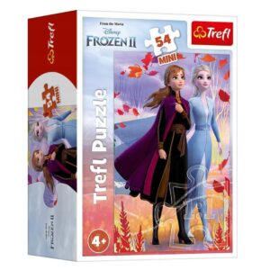 Puzzle Frozen II Anna + Elsa  54 elementów mini, Trefl