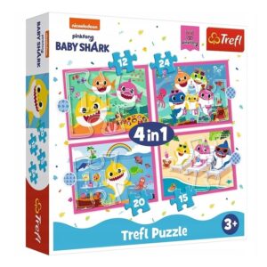 Puzzle Rodzina Rekinów 4w1, Trefl