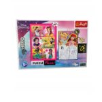 Puzzle Neon Disney Princess + plakat świecący w ciemności 104 elementy, Trefl