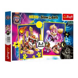 Puzzle Psi Patrol 2w1 świecące w ciemności, Trefl