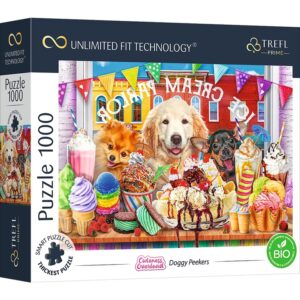 Puzzle Prime Doggy Peekers 1000 elementów, Trefl