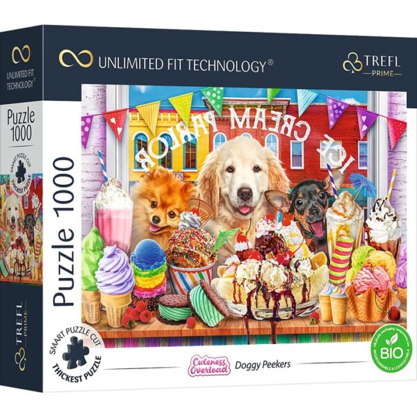 Puzzle Prime Doggy Peekers 1000 elementów, Trefl