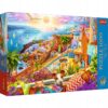 Puzzle Premium Tea Time: Z wizytą na Santorini, Trefl