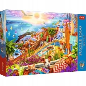 Puzzle Premium Tea Time: Z wizytą na Santorini, Trefl