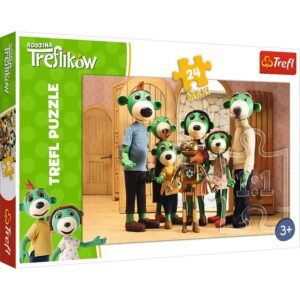 Puzzle Rodzina Treflików  Portret rodzinny z Robobotem 24 elementy Maxi, Trefl