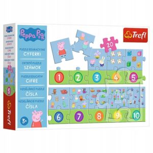 Puzzle Cyferki Peppa Pig 20 elementów, Trefl