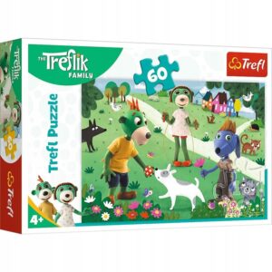 Puzzle Radosny dzień Treflików 60 elementów, Trefl