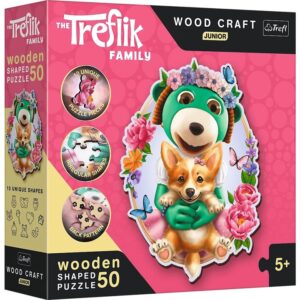 Puzzle drewnianer Wesołe Trefliki 50 elementów, Trefl
