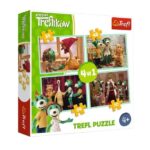 Puzzle 4w1 Nowi przyjaziele Rodzina Treflików, Trefl