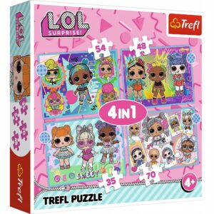 Puzzle 4w1 Poznaj laleczki LOL Surprise 207 elementów, Trefl