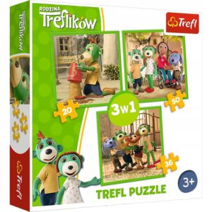 Puzzle 3w1 Zabawy Treflików , Trefl