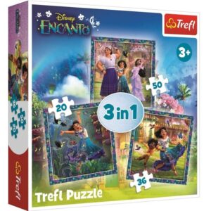 Puzzle 3w1 Bohaterowie magicznego Encanto 106 elementów, Trefl