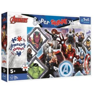 Puzzle  Twoi ulubieni Avengersi 104 elementów XL , Trefl