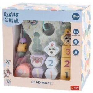 Zabawka drewniana Labirynt Bead Maze Kształty i cyfry przewlekanka, Trefl