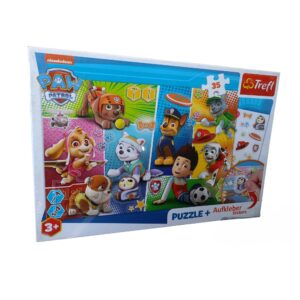 Puzzle Psi Patrol + naklejki 35 elementów, Trefl