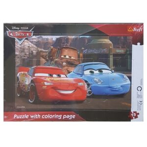 Puzzle ramkowe Auta 15 elementów, Trefl