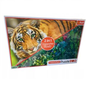 Puzzle 2w1 Tygrys i dżungla 900 elementów, Trefl