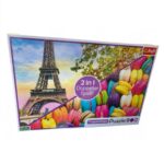 Puzzle 2w1 Wieża Eiffela I makaroniki 900 elementów, Trefl